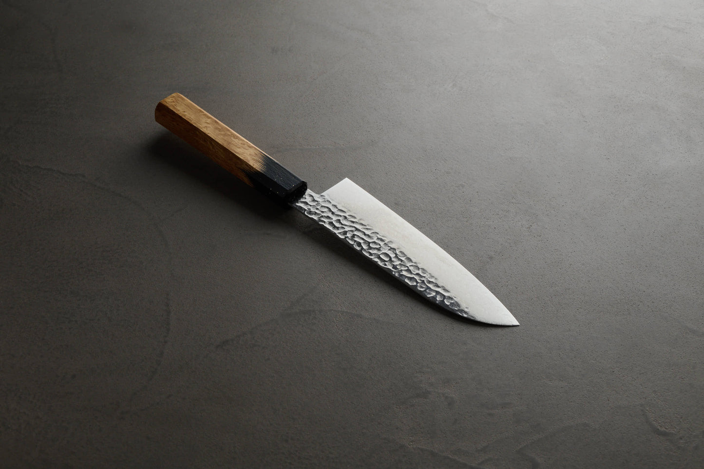 堺孝行|33層ダマスカス樫漆|和三徳包丁|170mm|黒伸