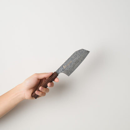 堺孝行｜コアレスダマスカス｜小文化包丁｜135mm｜ウェンジ