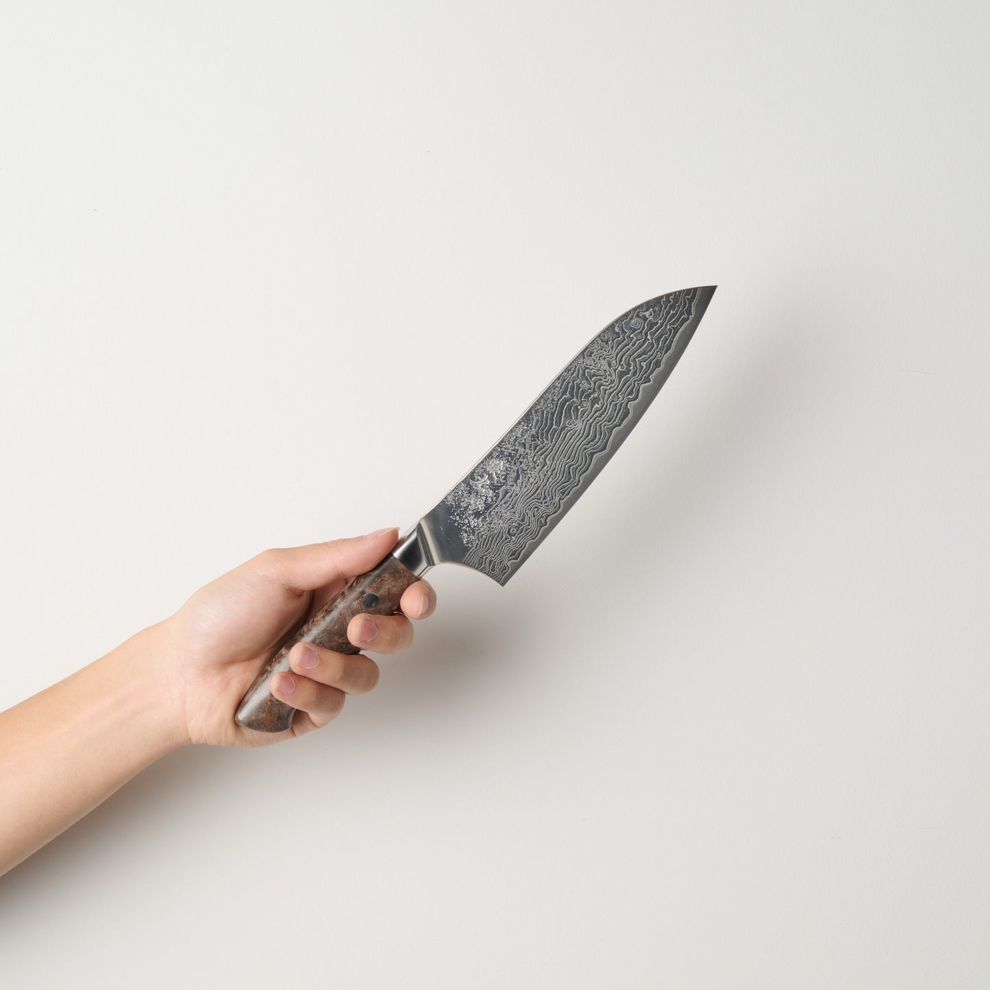 猿九｜敦盛｜三徳包丁｜165mm｜花梨瘤