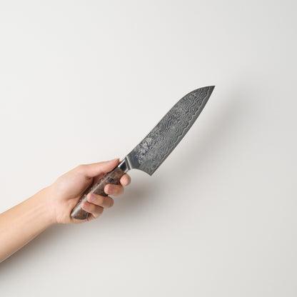 猿九｜敦盛｜三徳包丁｜165mm｜花梨瘤