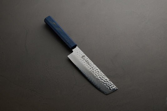 堺孝行｜33層ダマスカス樫漆｜和菜切包丁｜160mm｜彩石