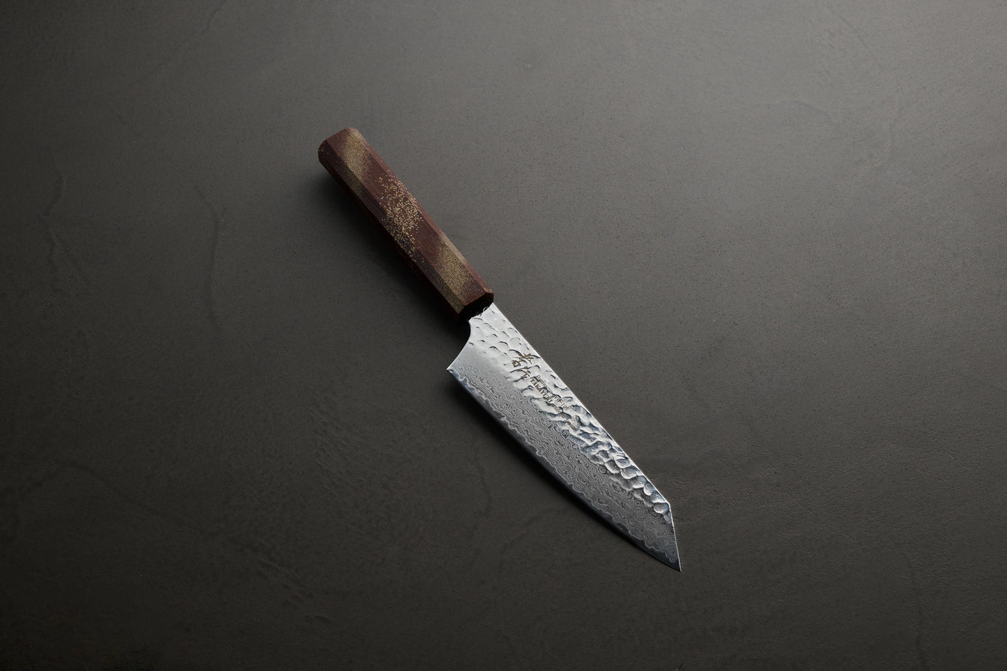 堺孝行｜33層ダマスカス樫漆｜剣型三徳包丁｜160mm｜星連