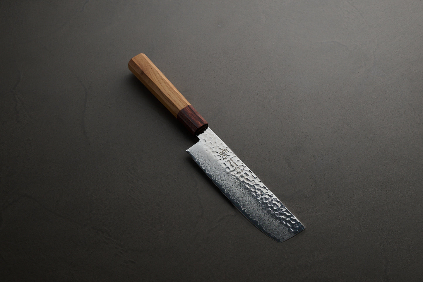堺孝行｜33層槌目ダマスカス和式｜和菜切包丁｜160mm｜ケヤキ