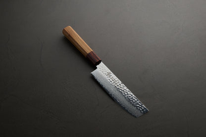 堺孝行｜33層槌目ダマスカス和式｜和菜切包丁｜160mm｜ケヤキ