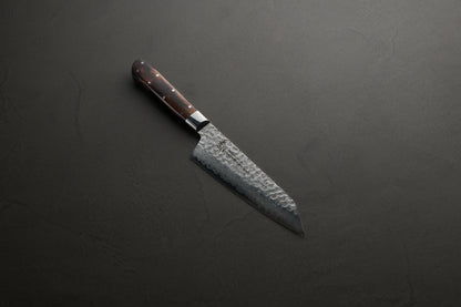 堺孝行｜33層槌目ダマスカス杉原モデル｜剣型三徳包丁｜160mm｜デザートアイアンウッド