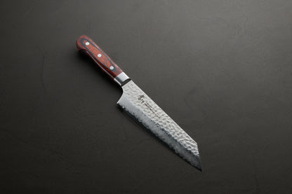 堺孝行｜33層槌目ダマスカス｜三徳包丁｜180mm｜マホガニ