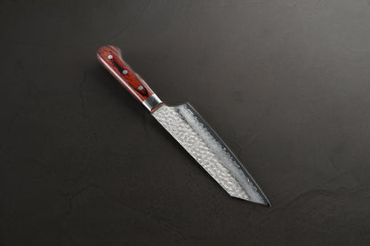 堺孝行｜33層槌目ダマスカス｜三徳包丁｜180mm｜マホガニ