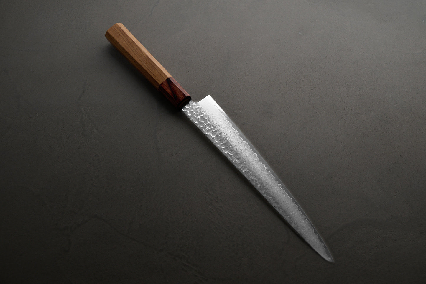 堺孝行｜33層槌目ダマスカス和式｜和筋引包丁｜240mm｜ケヤキ