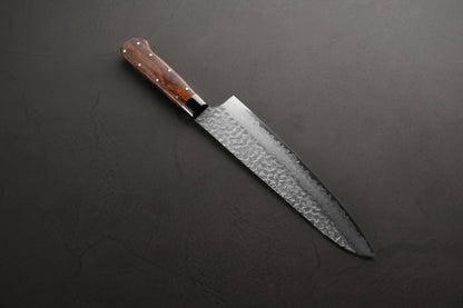 堺孝行｜33層槌目ダマスカス杉原モデル｜牛刀｜240mm｜デザートアイアンウッド