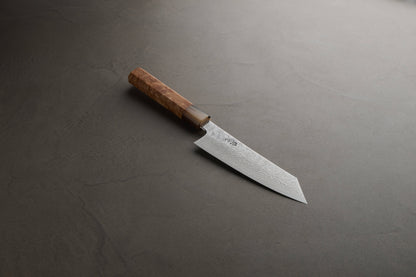 猿九｜焔雲｜三徳包丁｜165mm｜花梨瘤