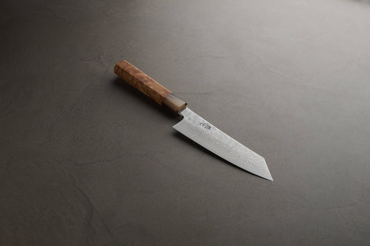 猿九｜焔雲｜三徳包丁｜165mm｜花梨瘤