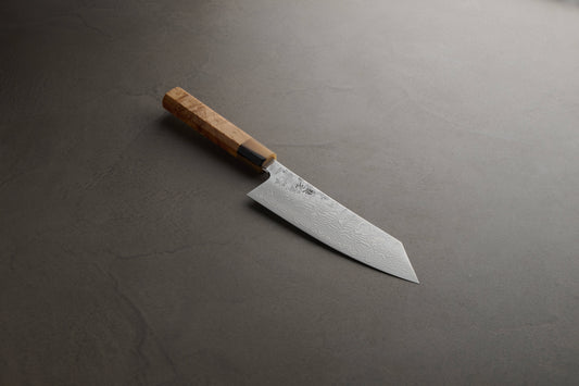 猿九｜焔雲｜三徳包丁｜180mm｜花梨瘤
