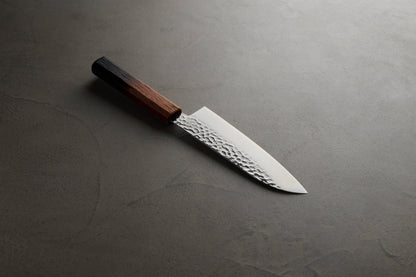 堺孝行｜33層ダマスカス樫漆｜和三徳包丁｜170mm｜焼漆莉