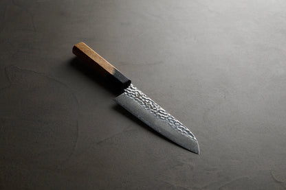 堺孝行｜33層ダマスカス樫漆｜和三徳包丁｜170mm｜黒伸