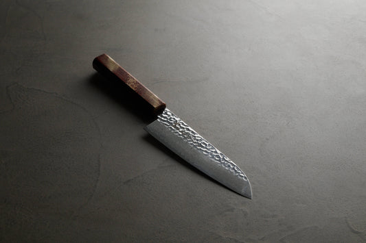 堺孝行｜33層ダマスカス樫漆｜和三徳包丁｜170mm｜星連