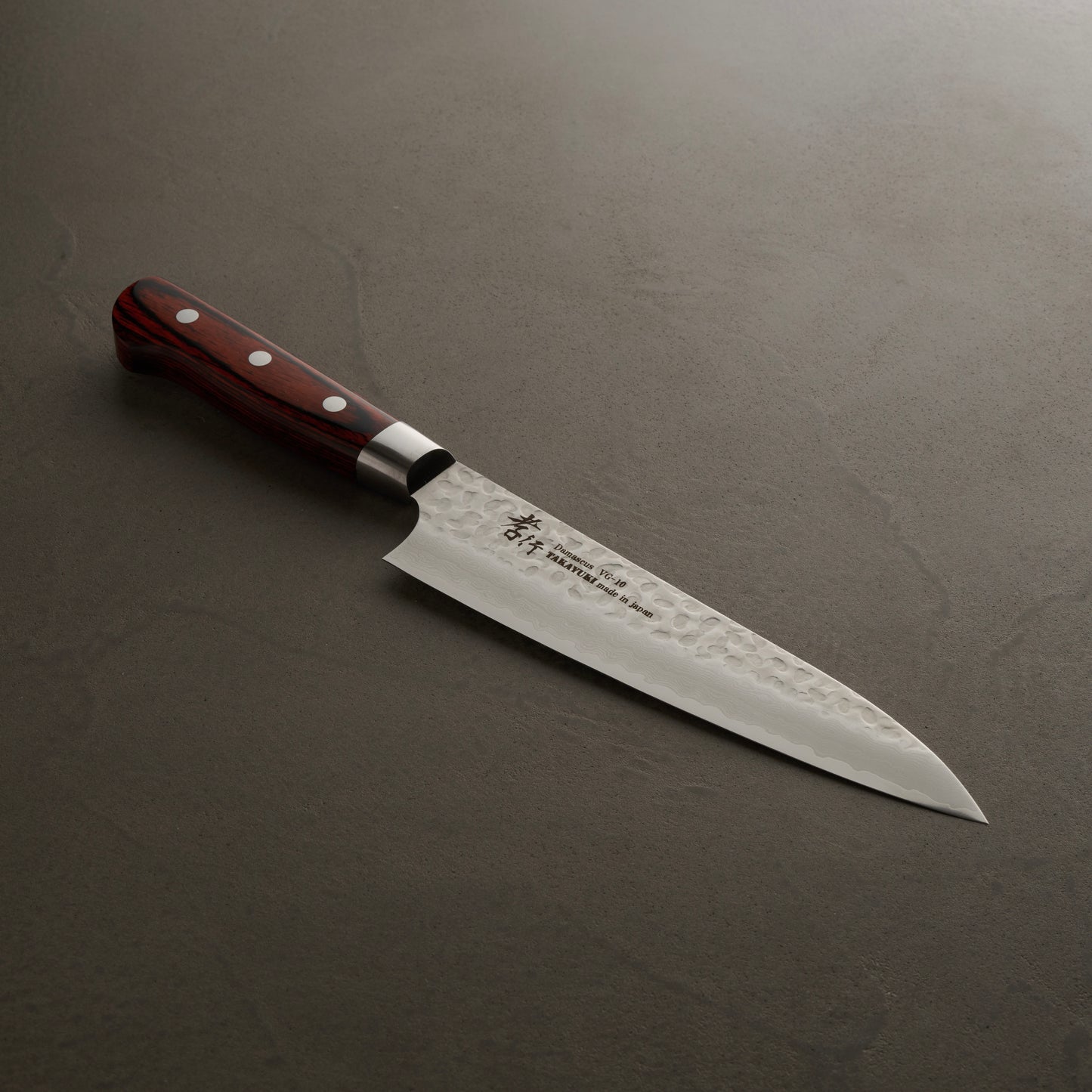 堺孝行｜33層槌目ダマスカス｜牛刀｜180mm｜マホガニ