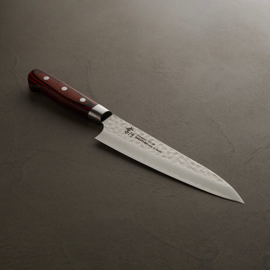 堺孝行｜33層槌目ダマスカス｜牛刀｜180mm｜マホガニ