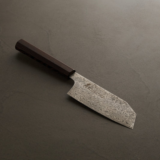 堺孝行｜コアレスダマスカス｜小文化包丁｜135mm｜ウェンジ