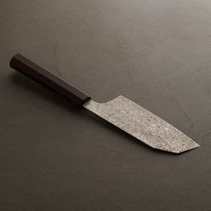 堺孝行｜コアレスダマスカス｜小文化包丁｜135mm｜ウェンジ